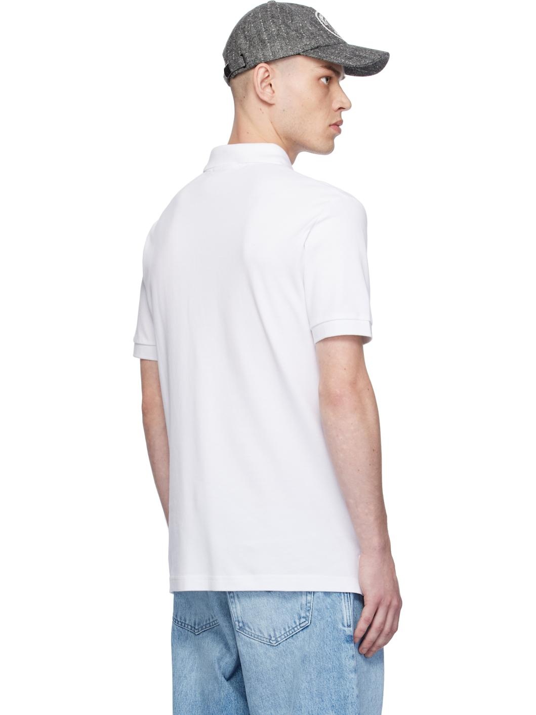 White Logo Slim-Fit Polo - 3