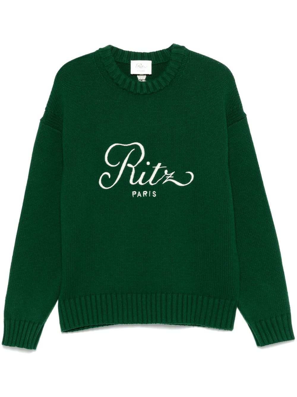 embroidered-logo sweater - 1