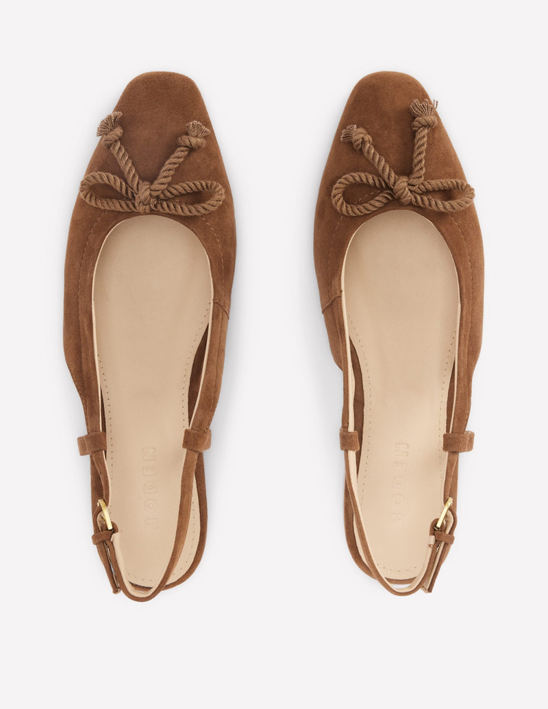 Easy Slingback Flats-Raw Umber 5