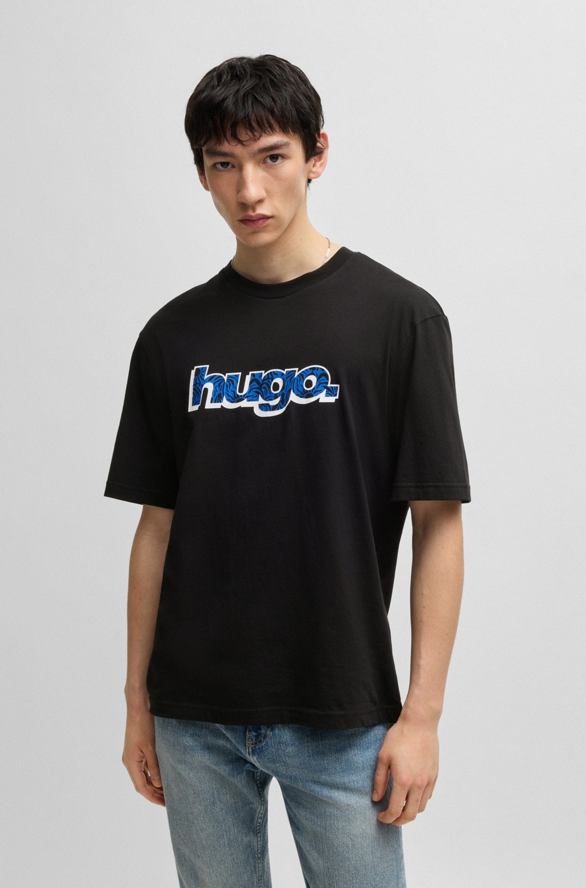 COTTON T-SHIRT WITH GRAPHIC LOGO PRINT - 2