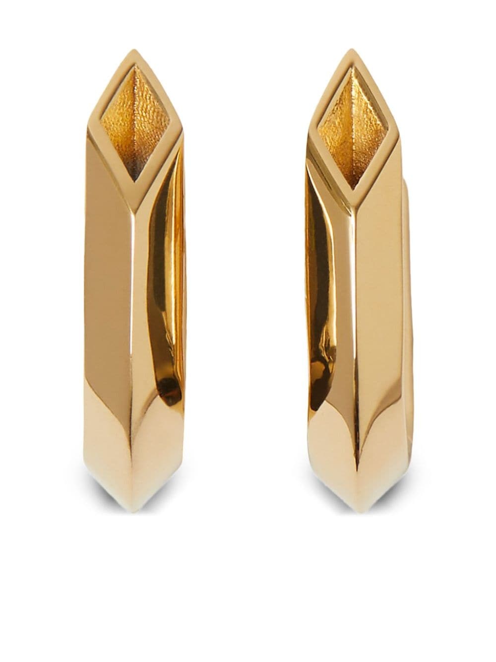 Gold-Plated Hollow Spike earrings - 2