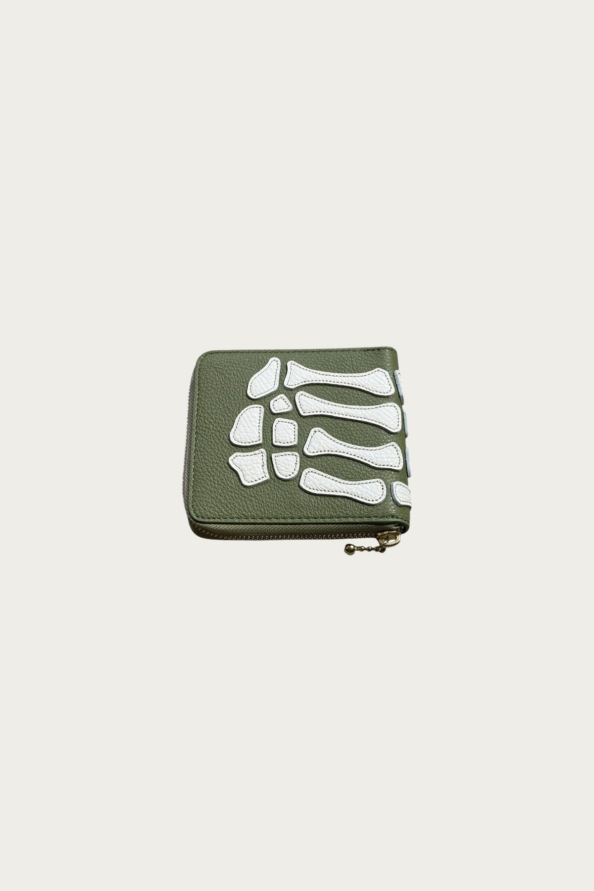 Kapital | Thumb-Up Bone Band Zip Wallet - Olive | Women