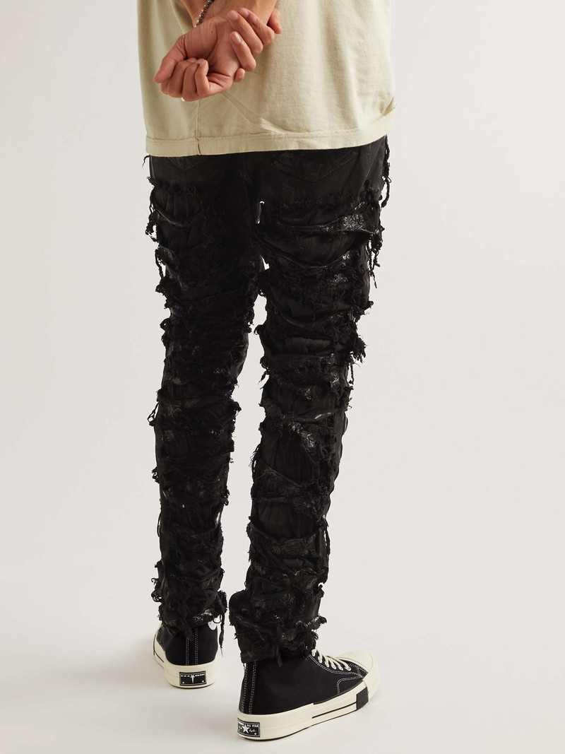 Detroit Slim-Fit Distressed Paint-Splattered Coated Jeans 4