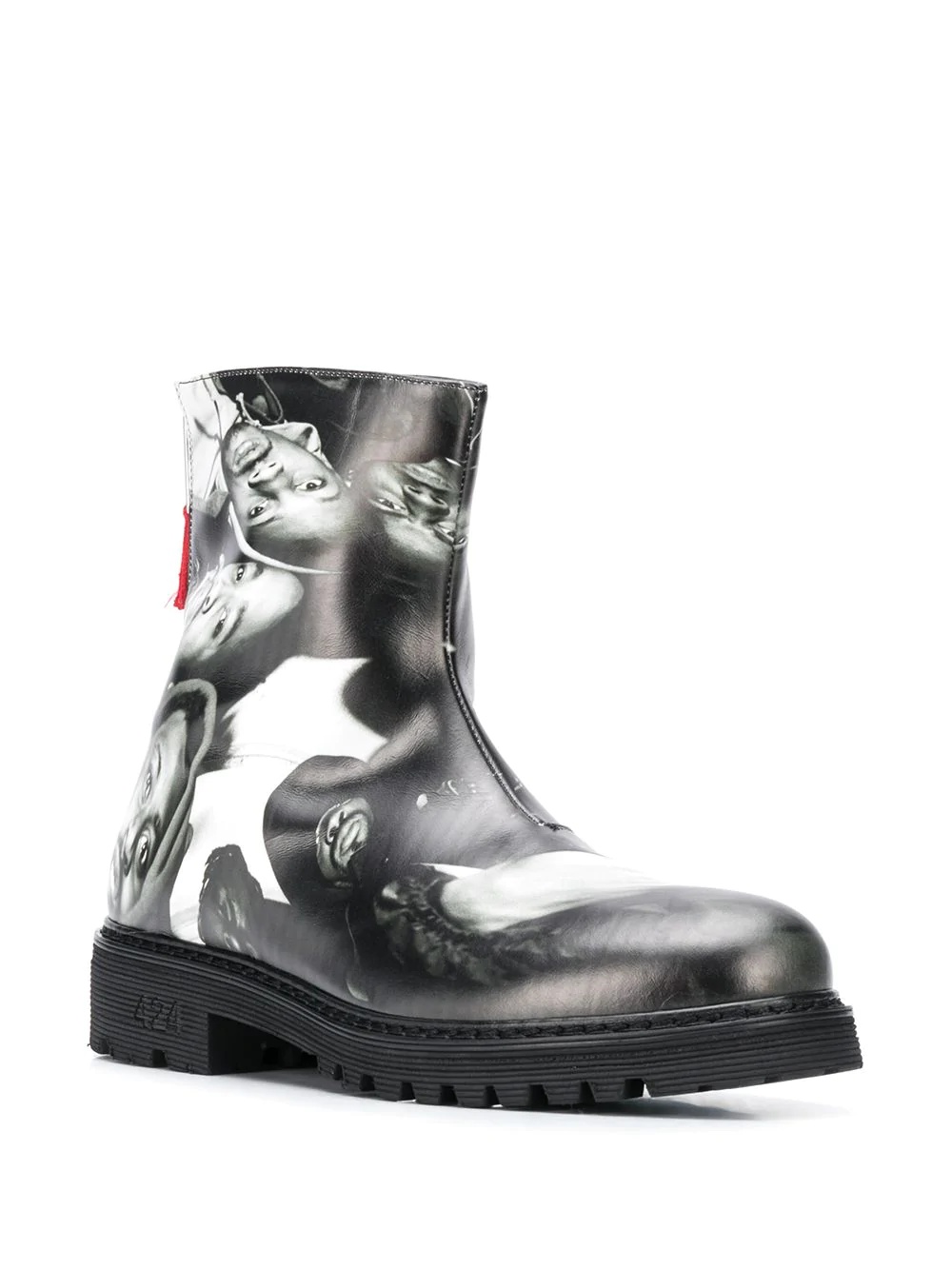 printed combat boots - 2