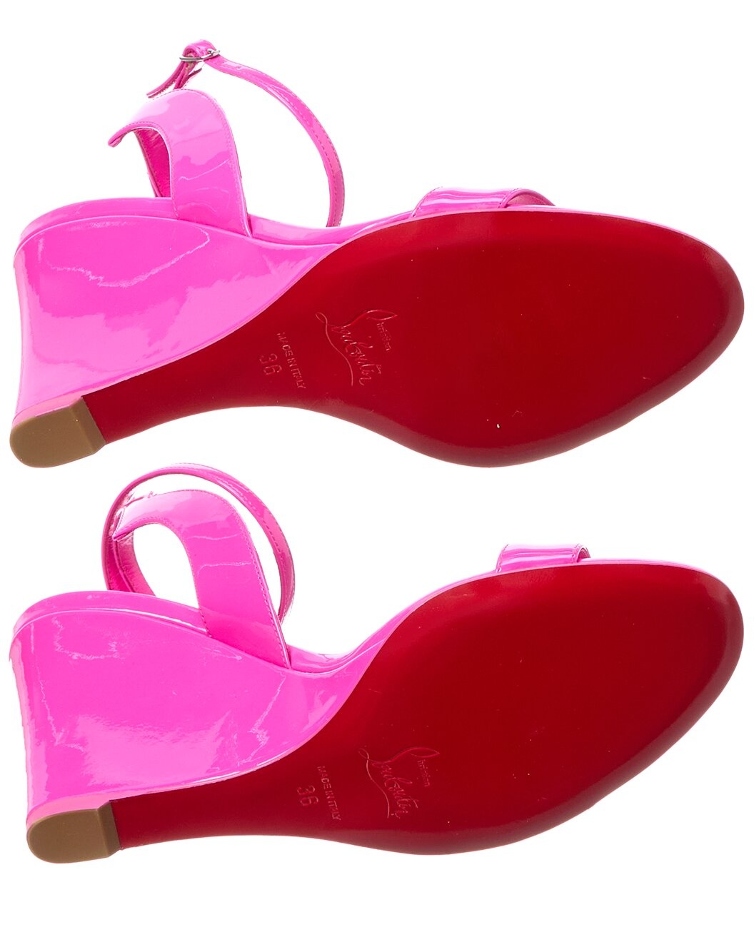 Christian Louboutin Zeppa Chick 85 Patent Wedge Sandal (Authentic Pre-Loved) - 4