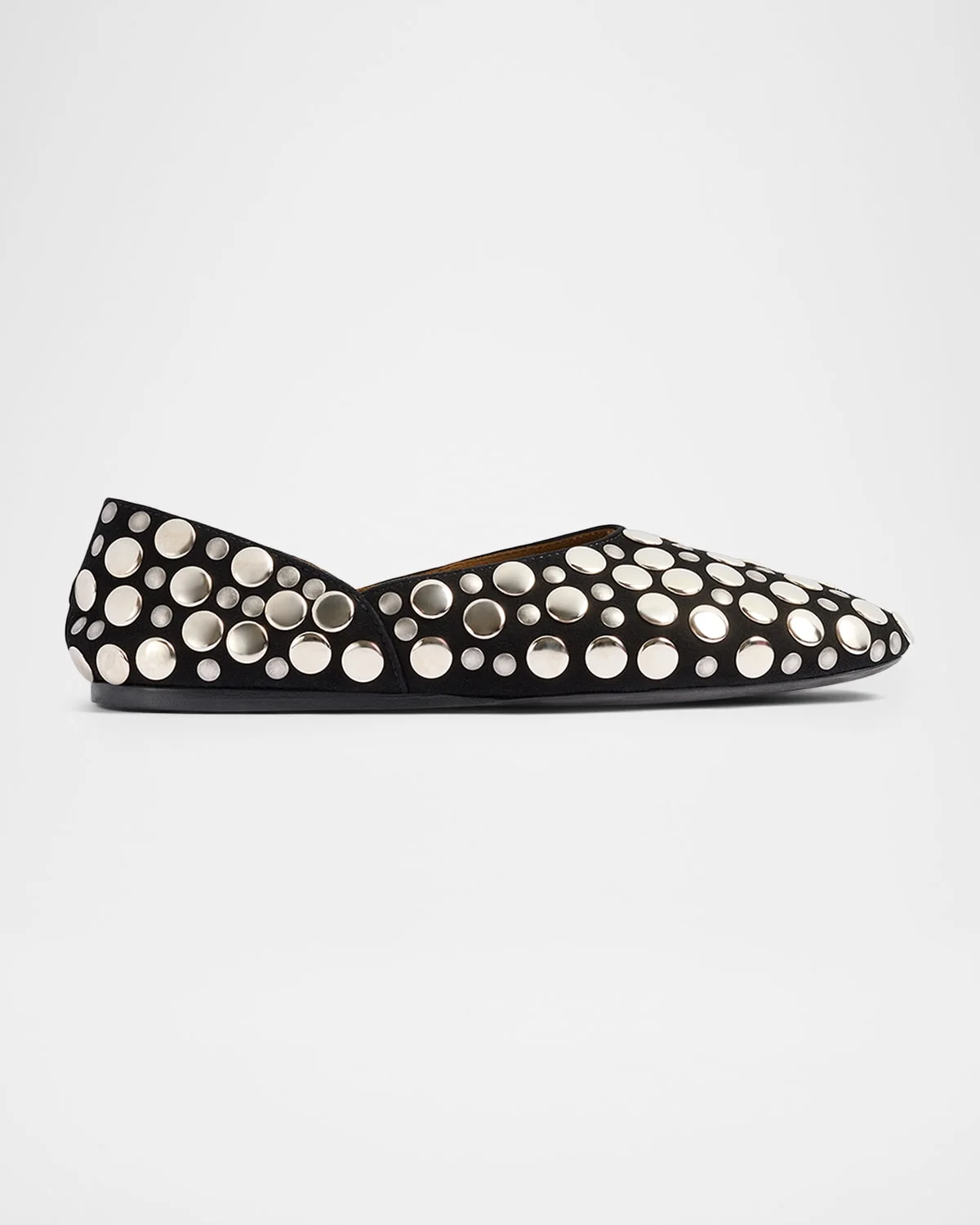 Jane Studded Leather Ballerina Flats - 1