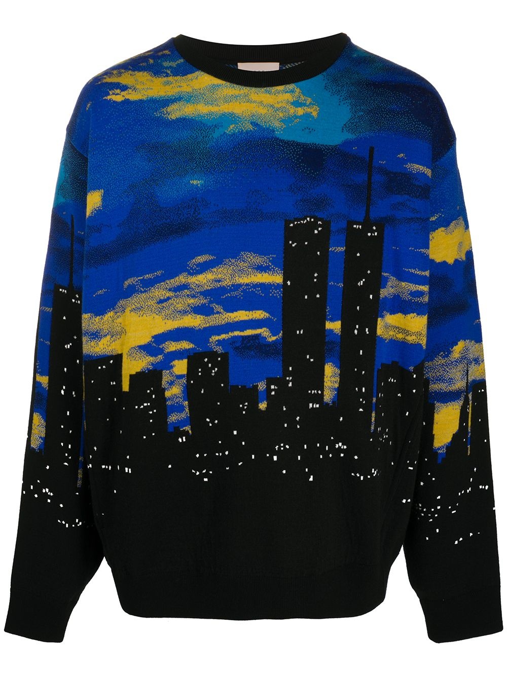 city scape print jumper - 1