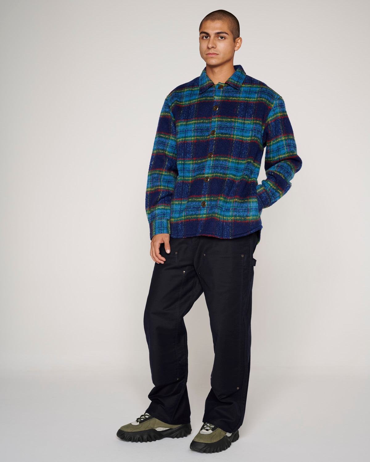 Brushed Rancher Flannel Shirt Jacket - Navy - 7