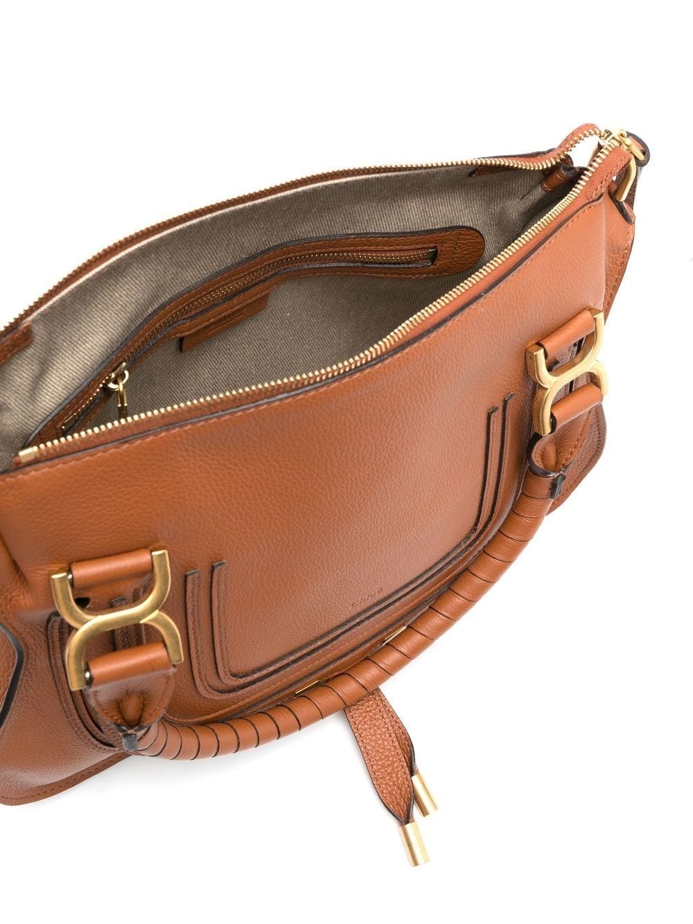 Marcie grained-leather tote bag - 5