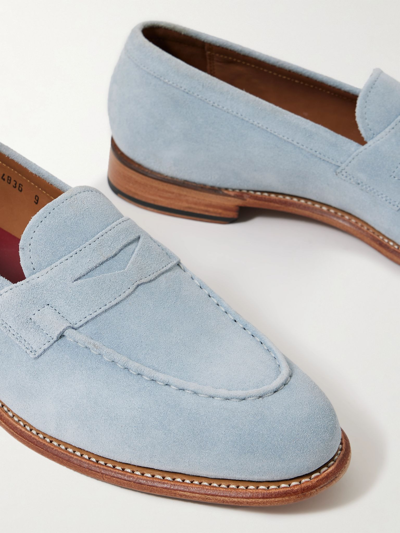 Lloyd Suede Penny Loafers Sky blue - 5