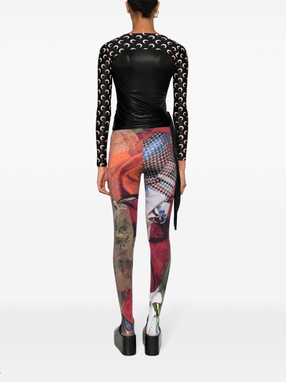 Regenerated crescent moon-print top - 4