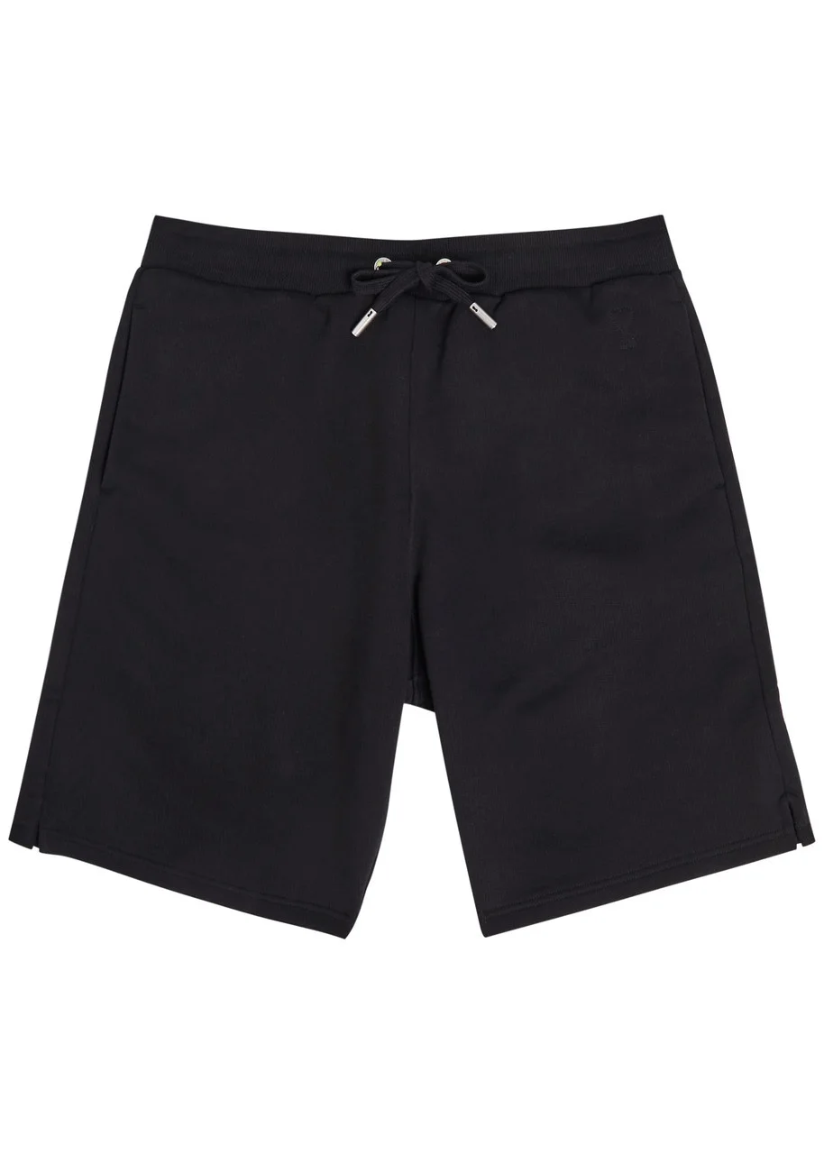 Ami Paris Logo-embossed Cotton Shorts - 1