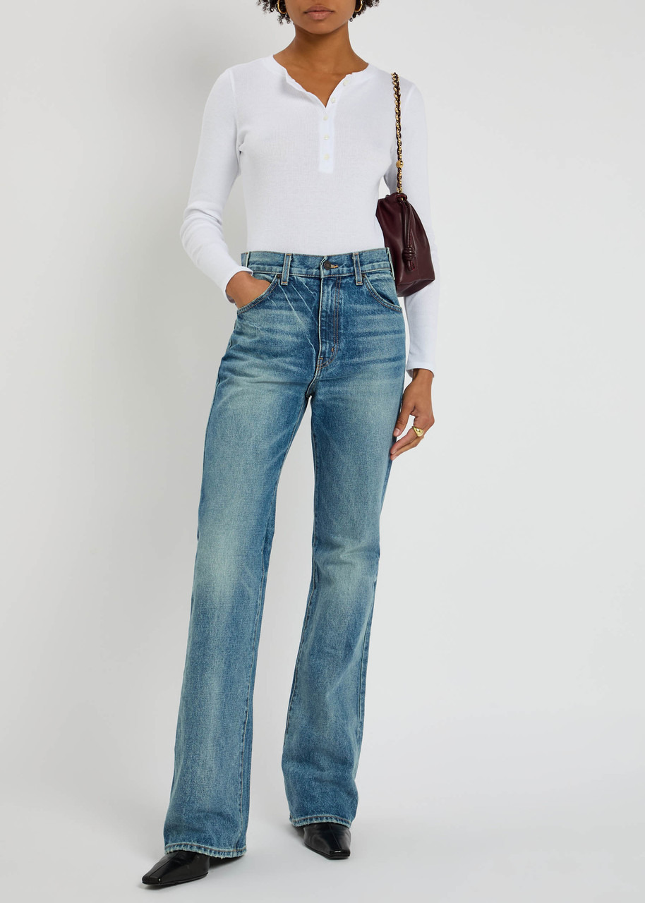 Nili Lotan Jordan Henley Ribbed Cotton top - 4