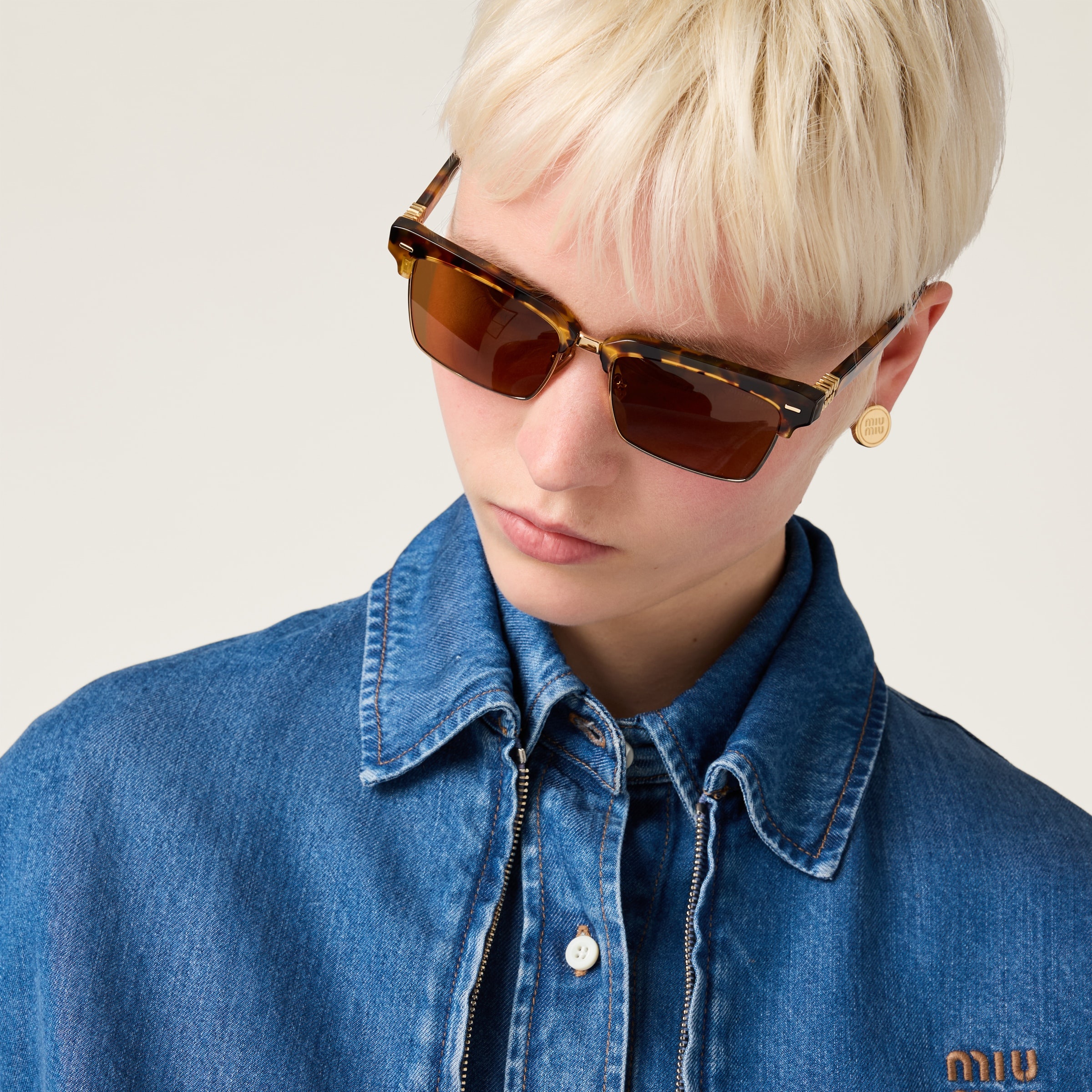 Denim blouson jacket - 4