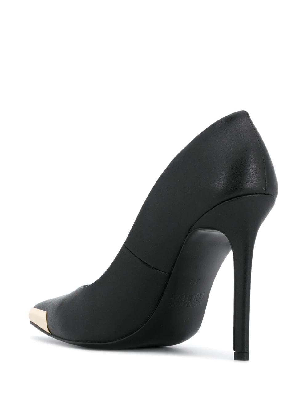 pointed toe leather pumps - 3