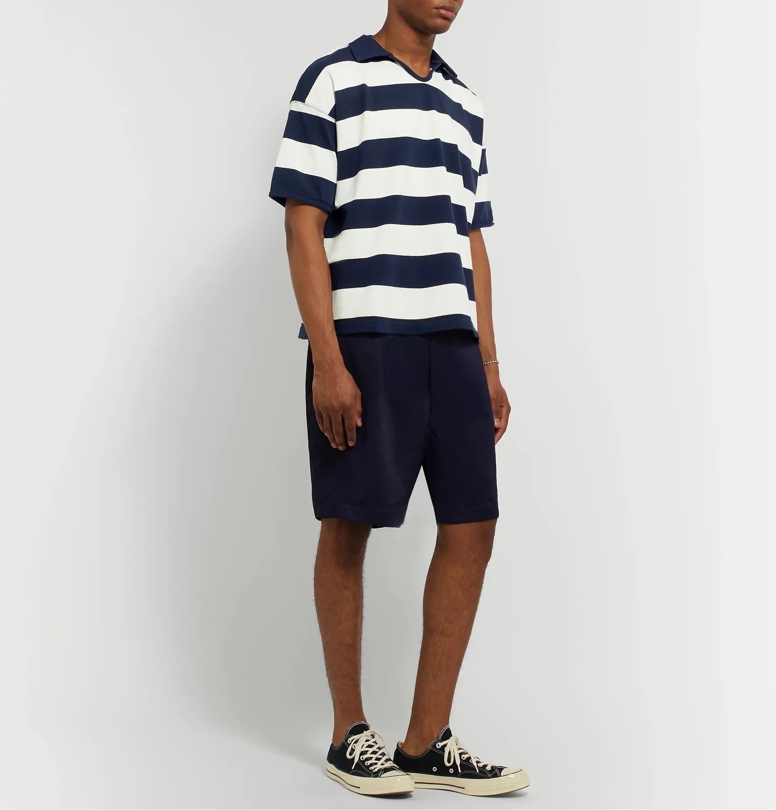 Striped Cotton-Jersey Polo Shirt - 2