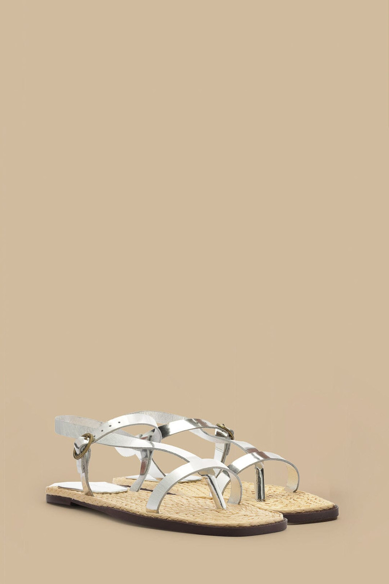 FARM RIO Silver Cross Strap Sandal outlook