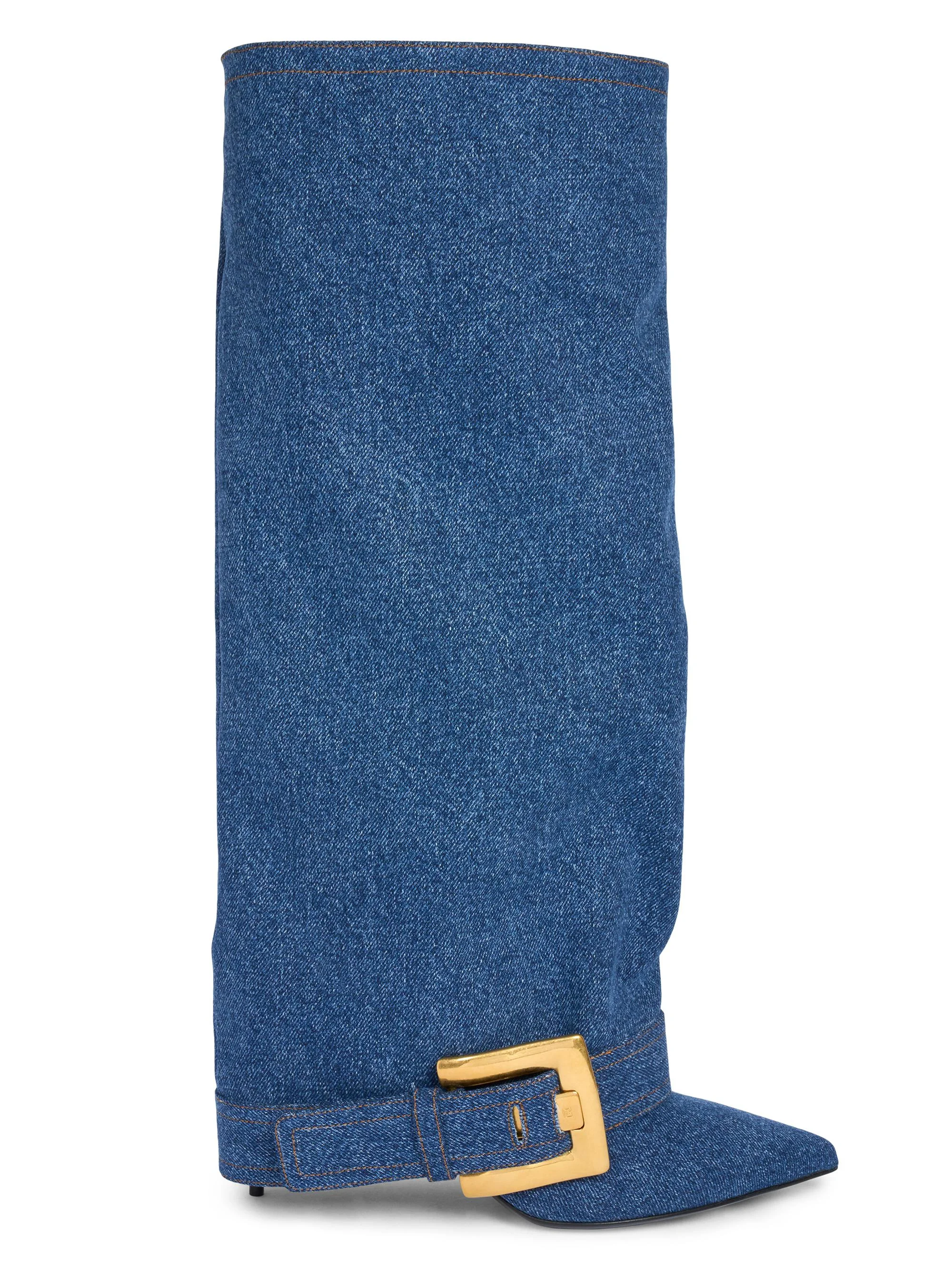 Women's Anthem Denim Knee-High Boots - Blue Jean - 1