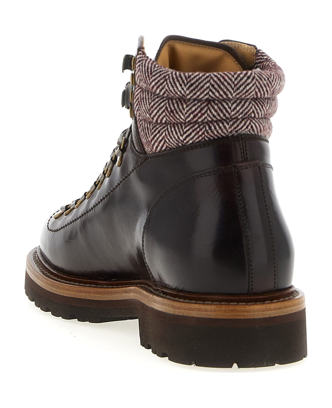 Herringbone Insert Ankle Boots - 3