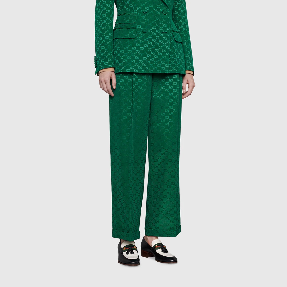 Loafer with Web and Interlocking G - 6