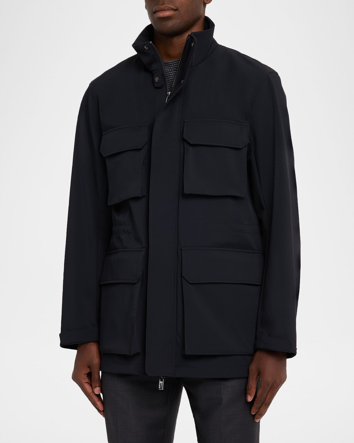 Men's Nylon Four-Pocket Car Coat - 4