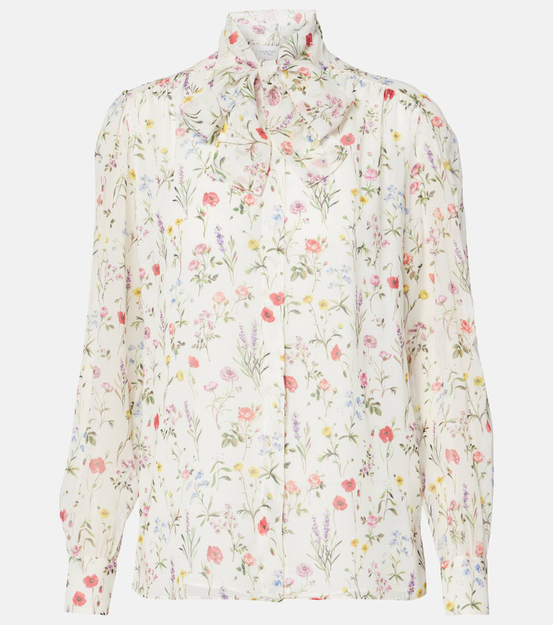 Floral silk blouse 1