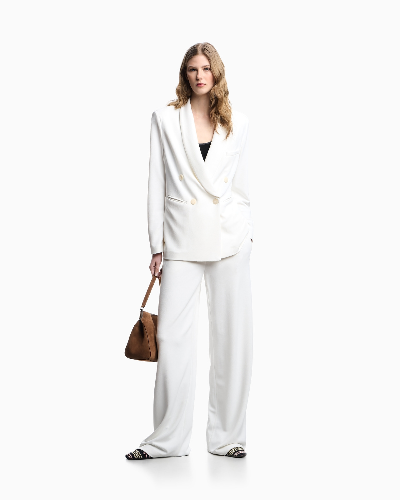 ICON COMPACT PIQUÉ PALAZZO TROUSERS - 2