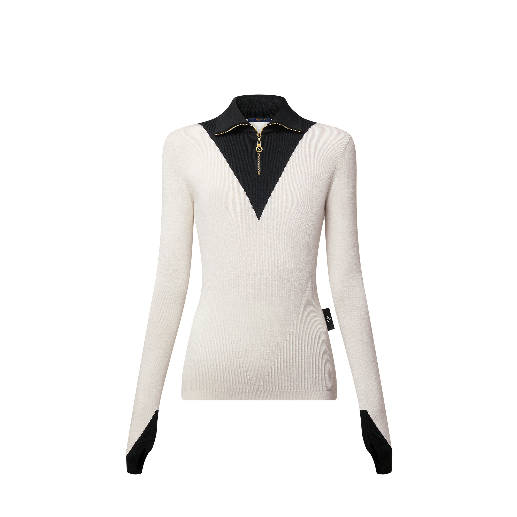 Graphic Technical Knit Mitten Top - 1