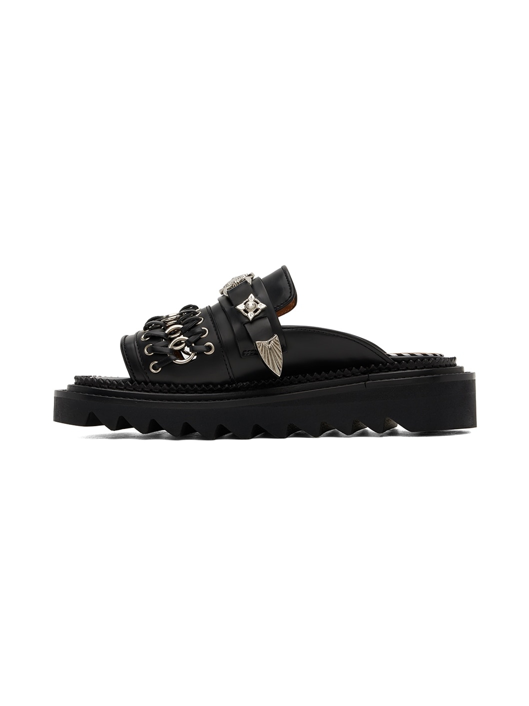 Black Chain Sandals - 3