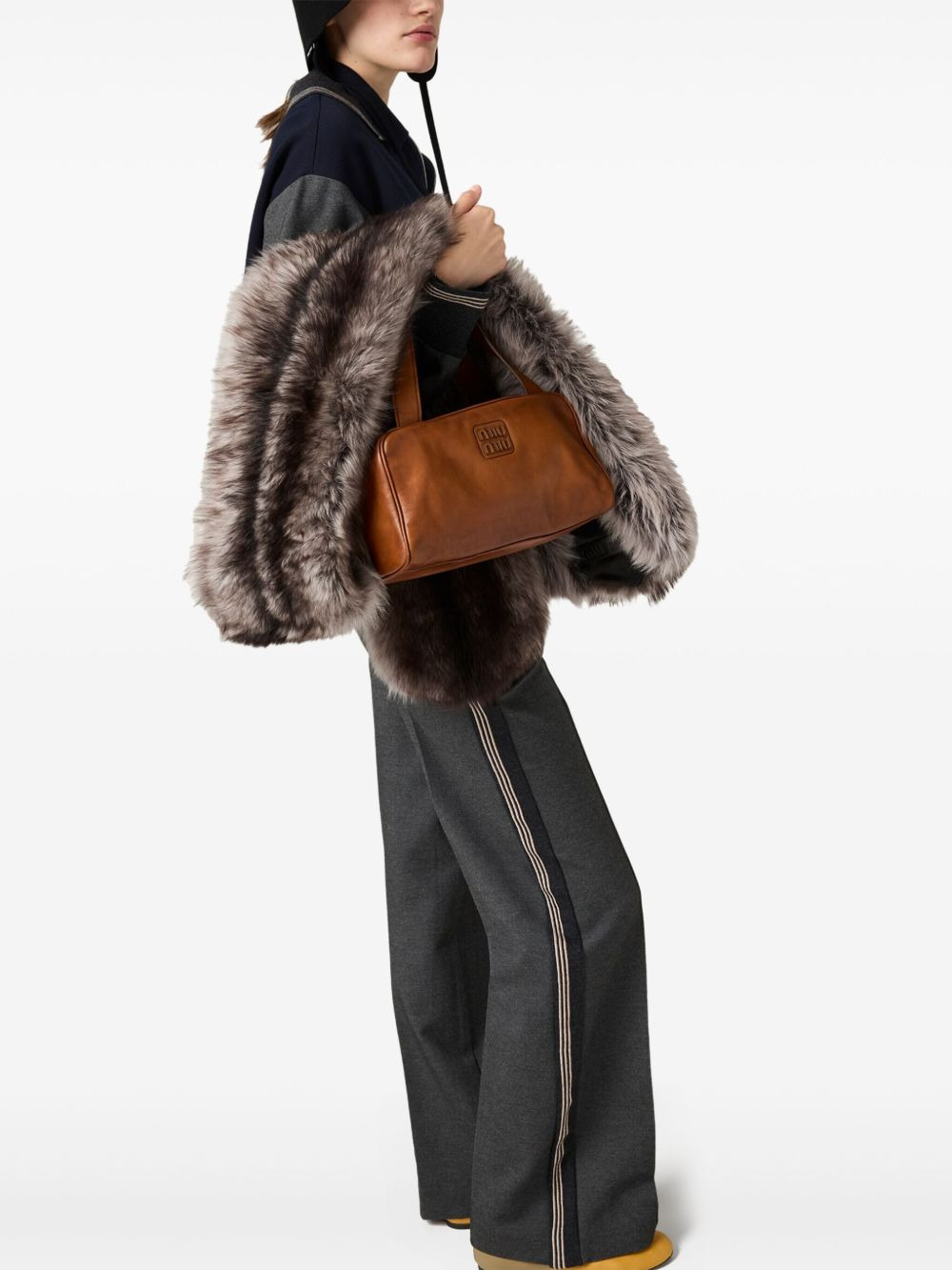 side-stripe knit pants - 4