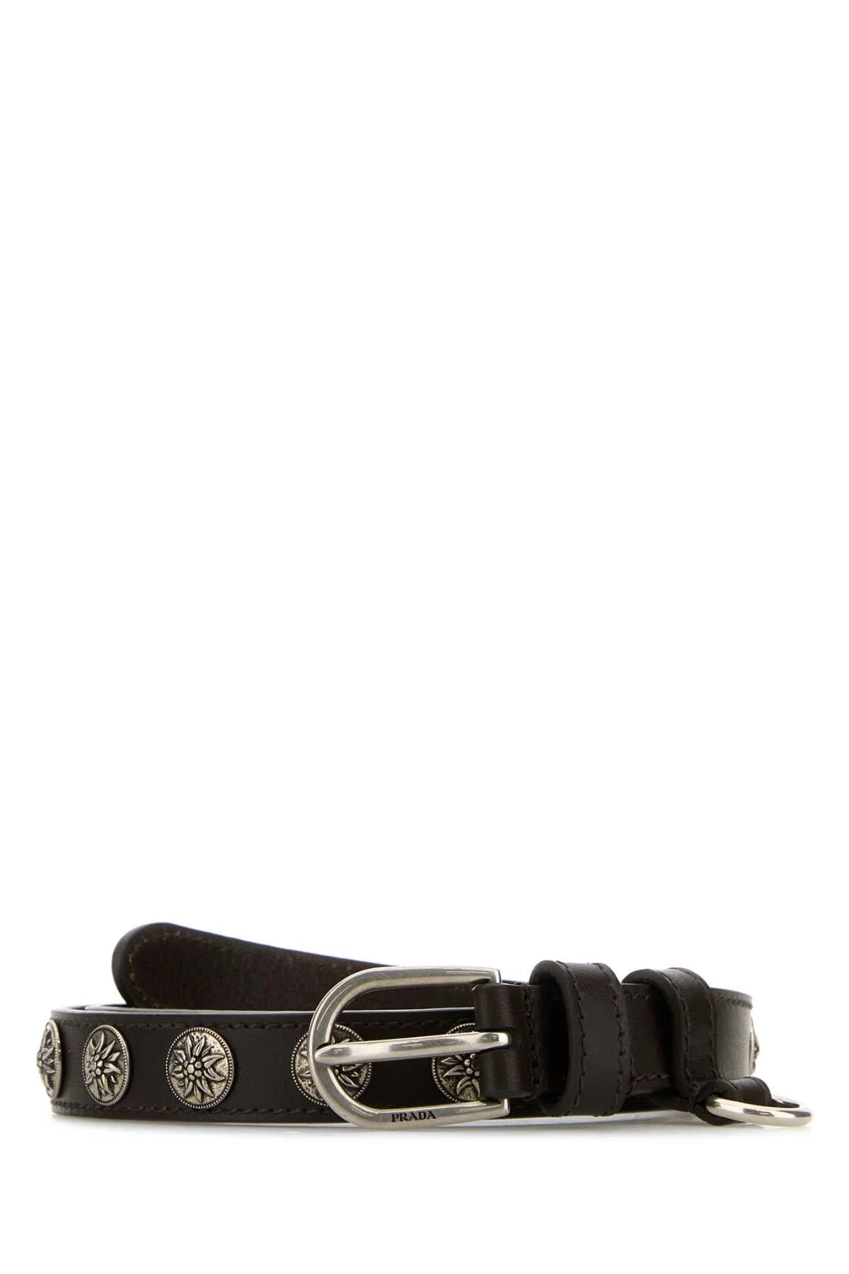 Prada Women Chocolate Leather Belt - 1