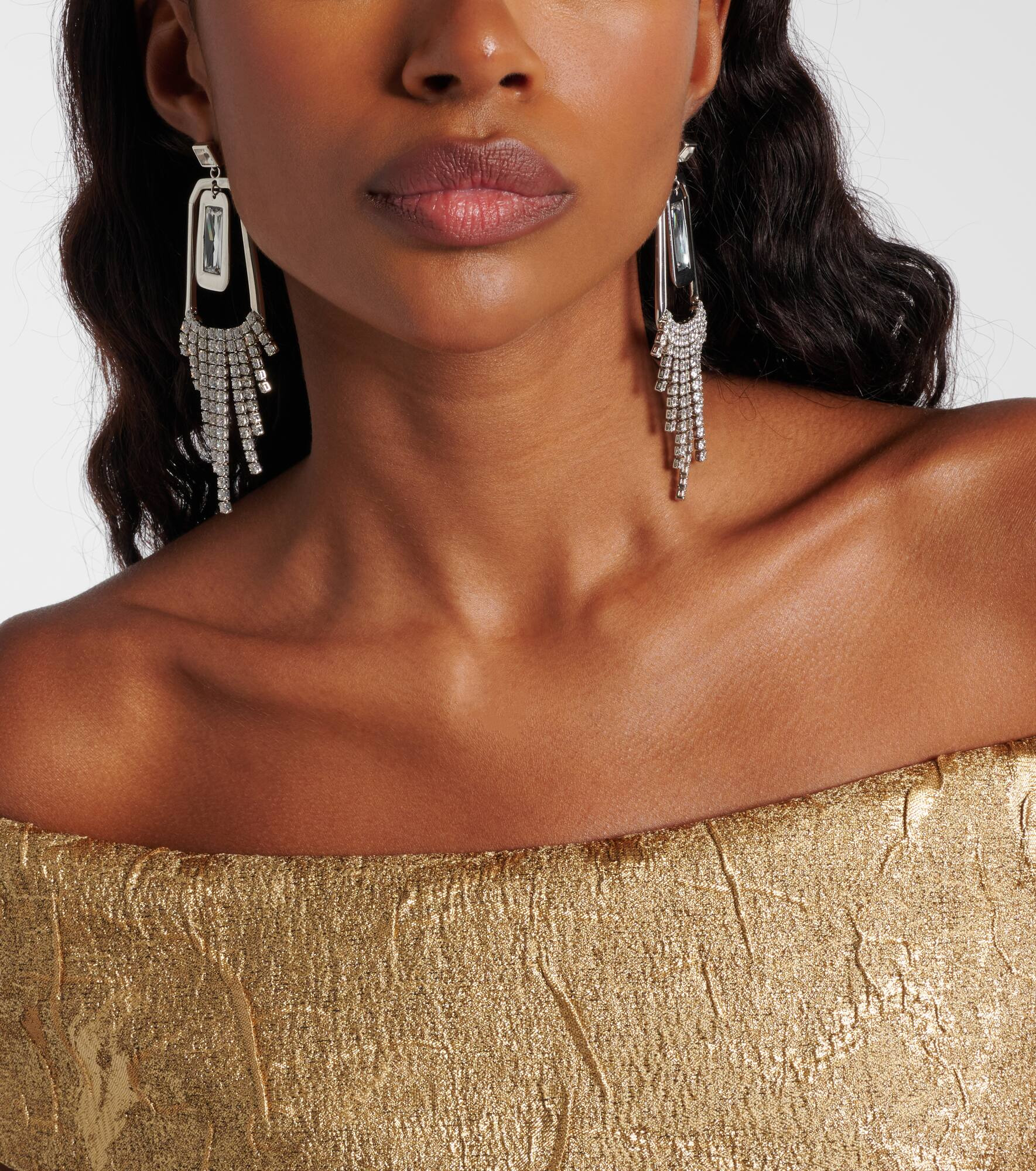 Embellished pendant earrings - 6