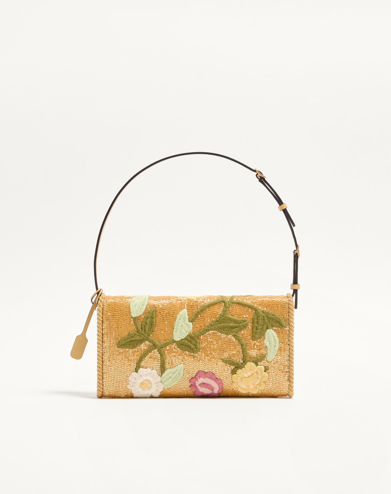 VALENTINO GARAVANI DEVAIN SMALL EMBROIDERED SHOULDER BAG 5