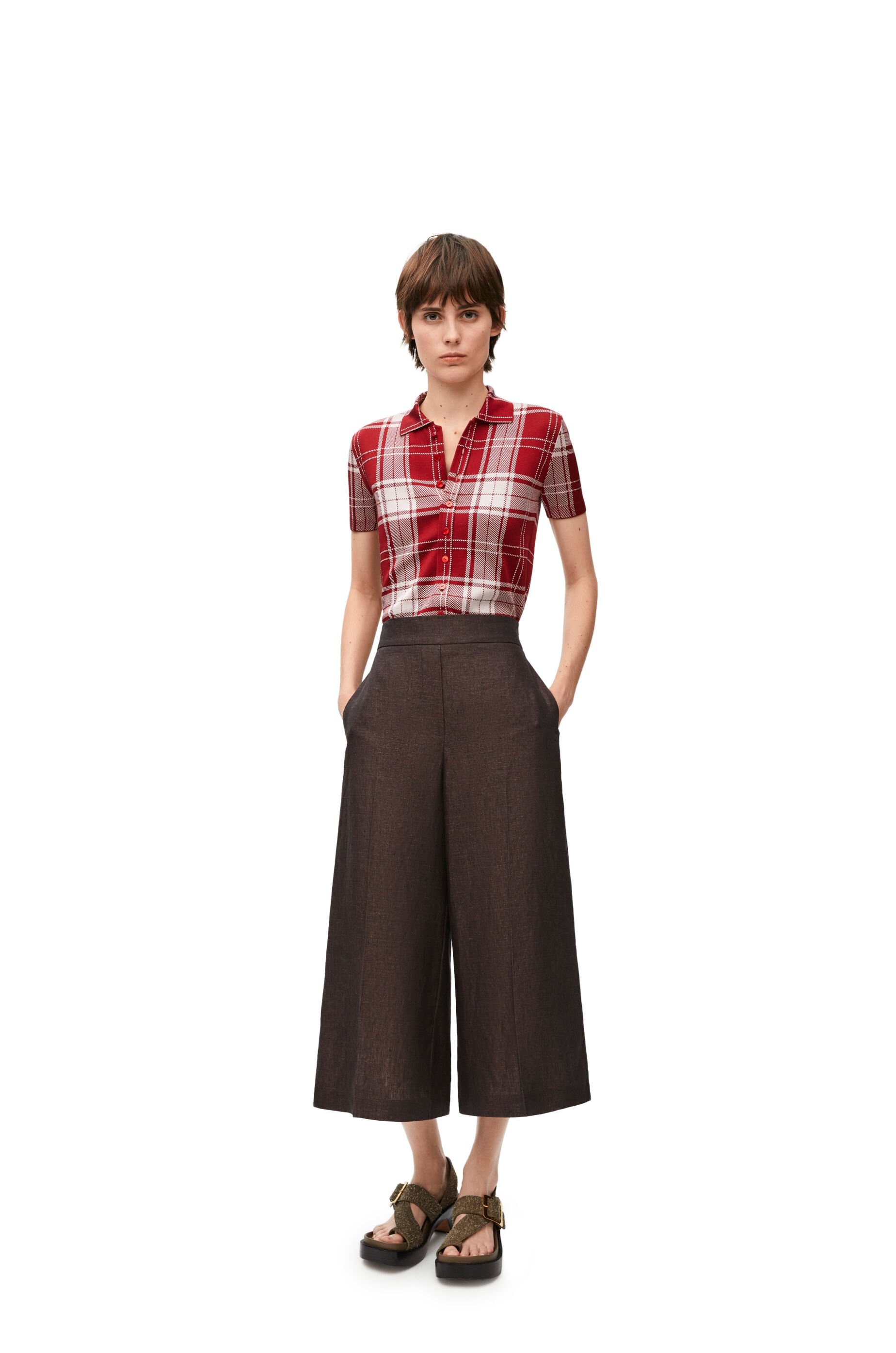 Cropped trousers in linen - 2