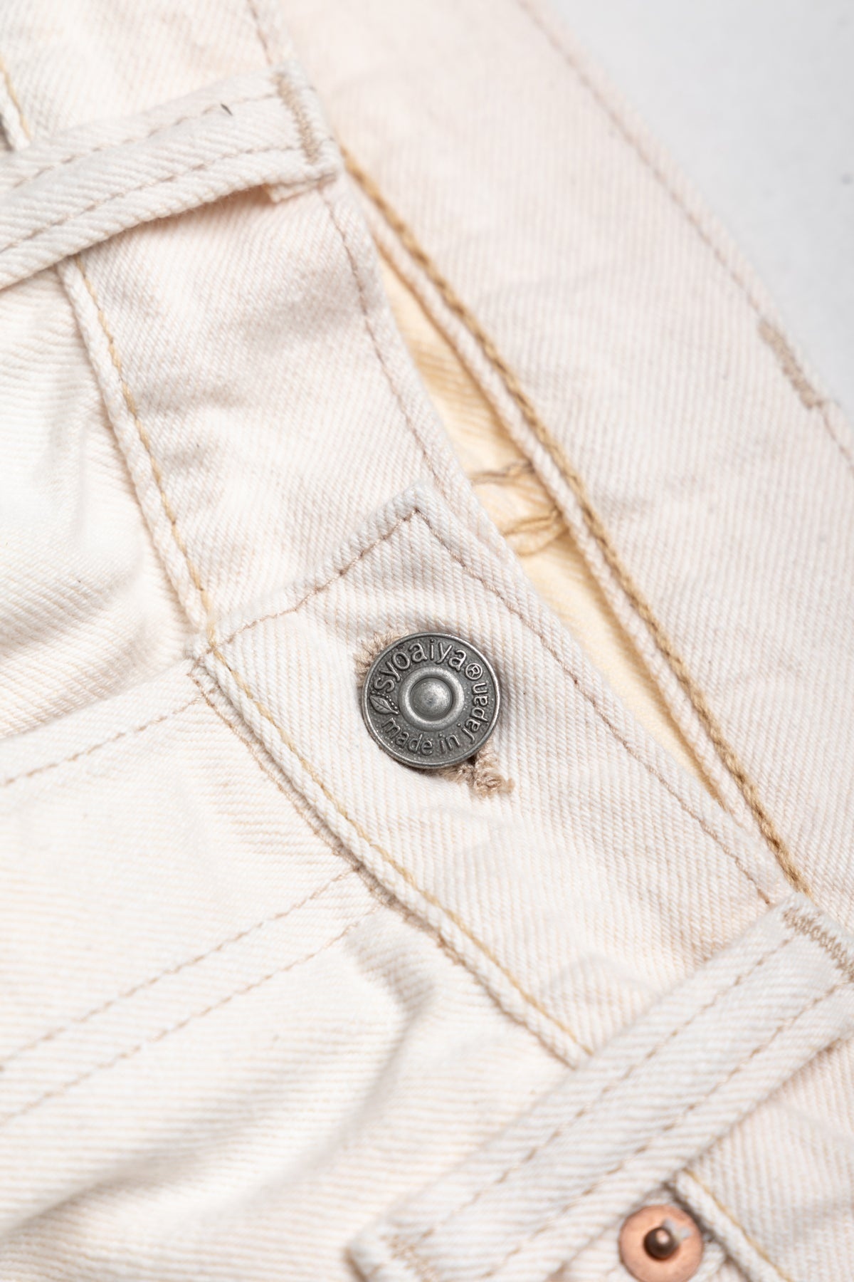 1172-2 14oz Ecru Selvedge 5 Pocket Pants Relax Tapered - 10