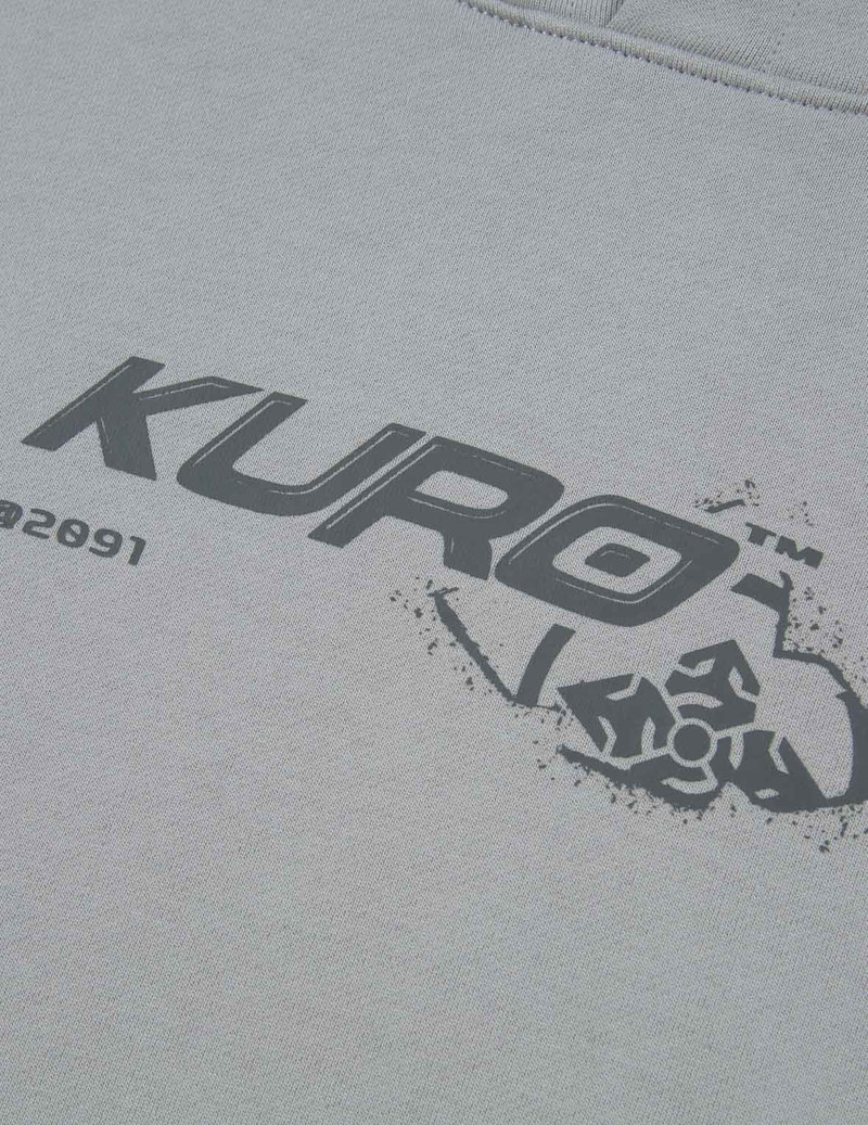 Snow Mountain-pattern Kamon Print Hooded Sweatshirt 5