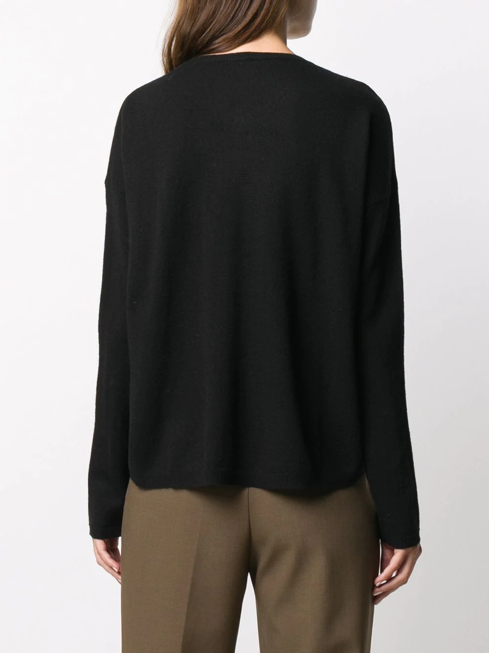 V-neck wool jumper - 4