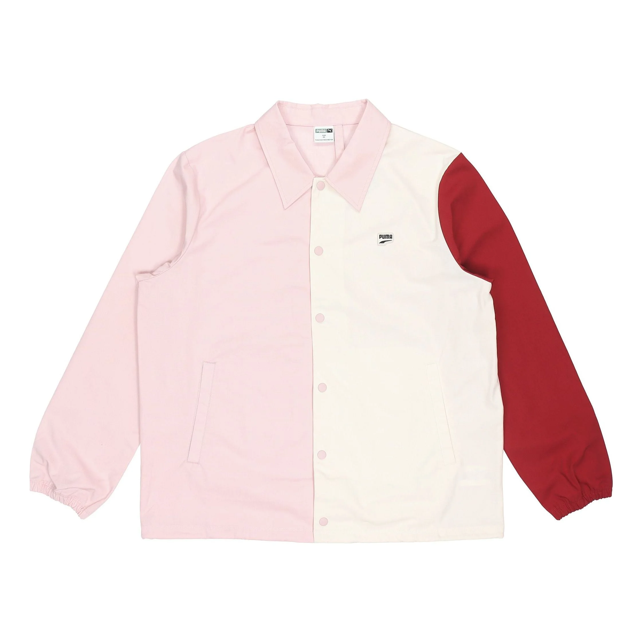 PUMA Embroidered Small Label Contrasting Colors Sports Woven Logo Jacket Pink 532172-36 - 1