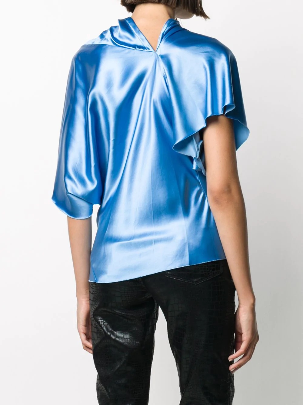 asymmetric satin top - 4