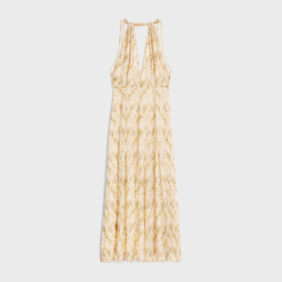 CELINE low-cut foulard dress in silk crêpe outlook