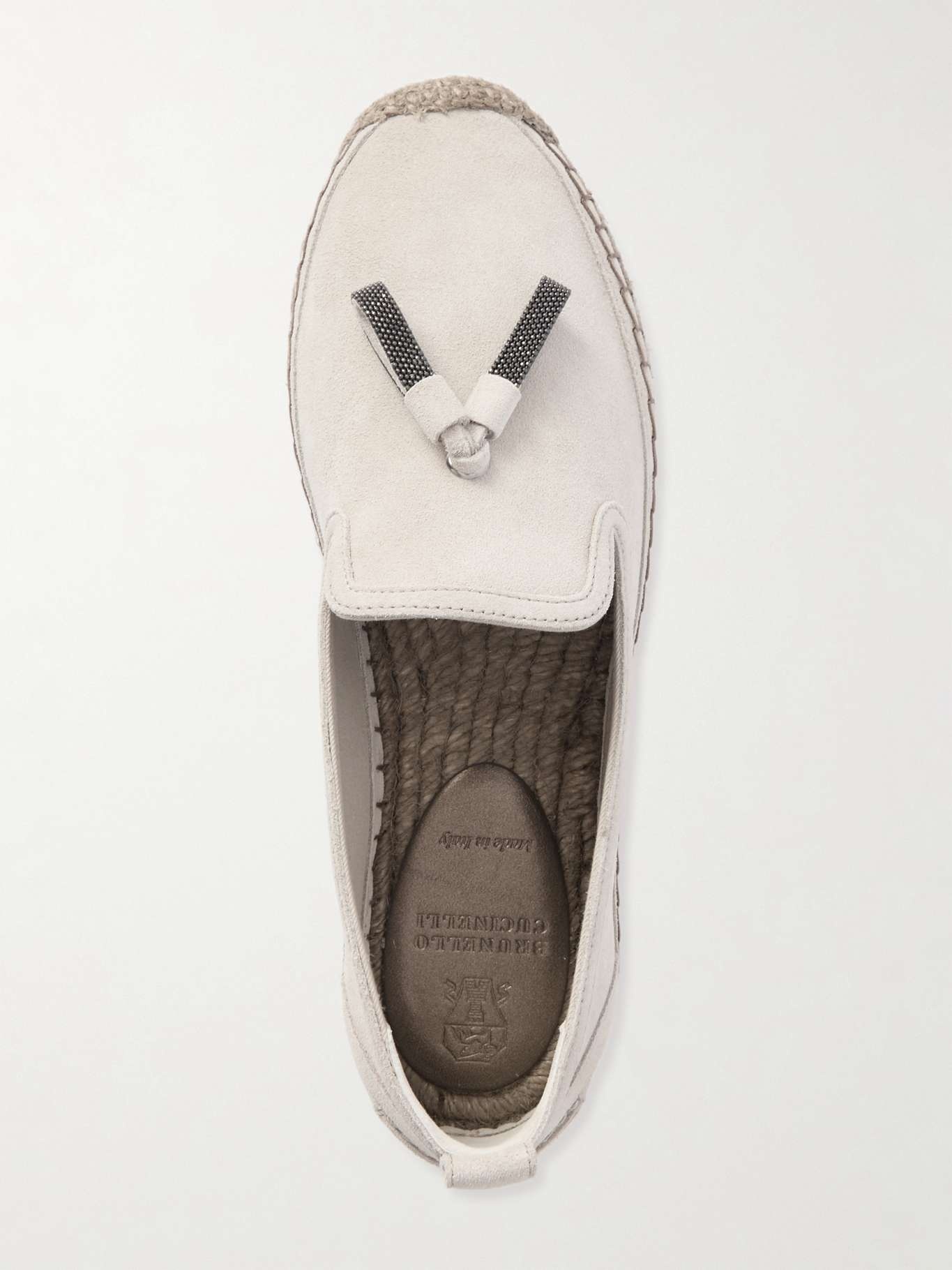 Bead-embellished suede espadrilles - 5