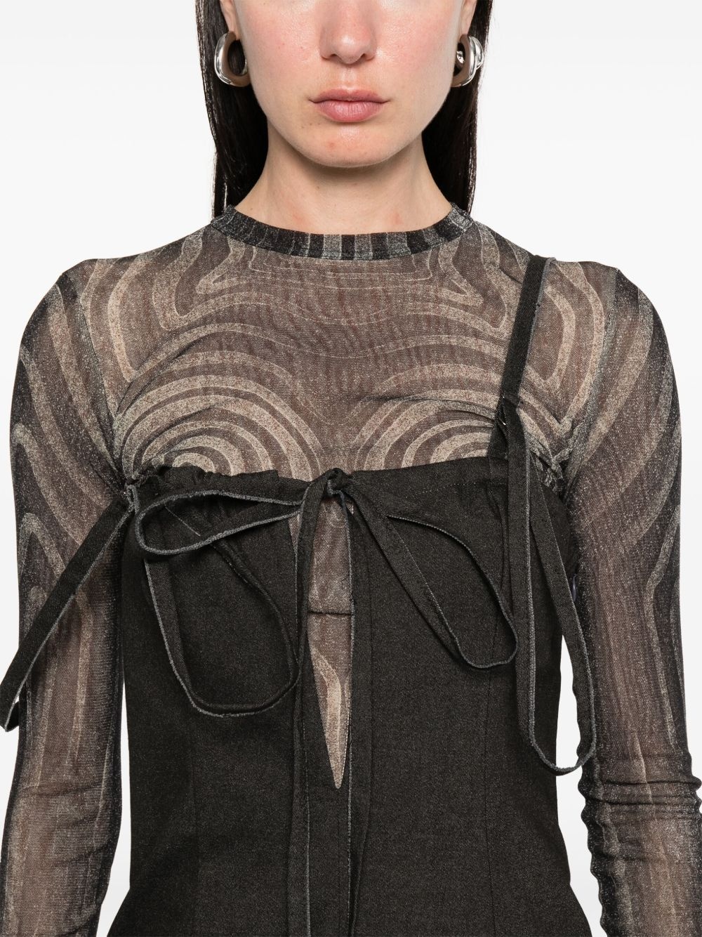 keyhole corset mini dress - 5
