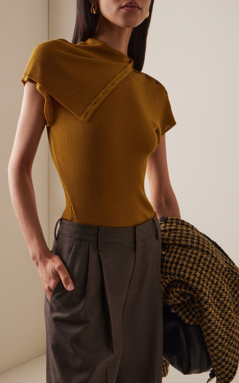 KALLMEYER Garence Asymmetric Knit Top gold outlook