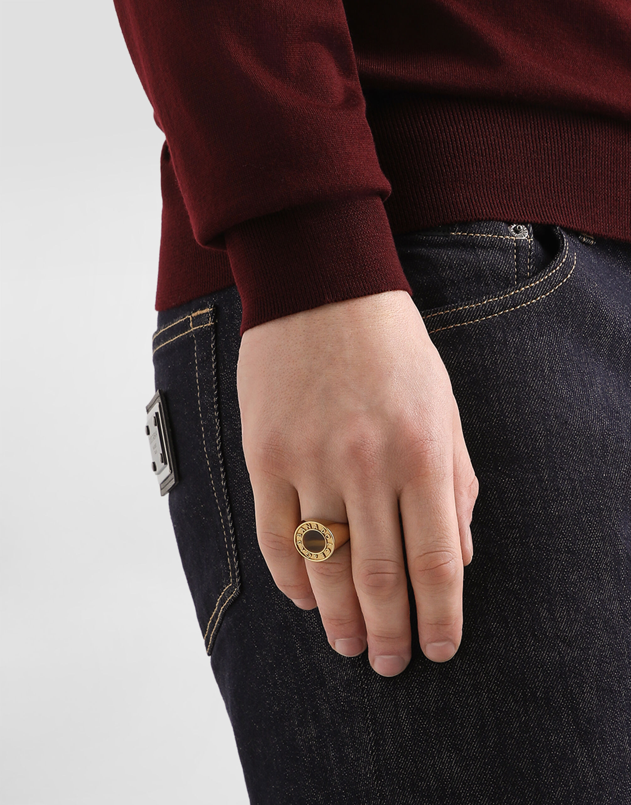 Logo ring with stone - 2