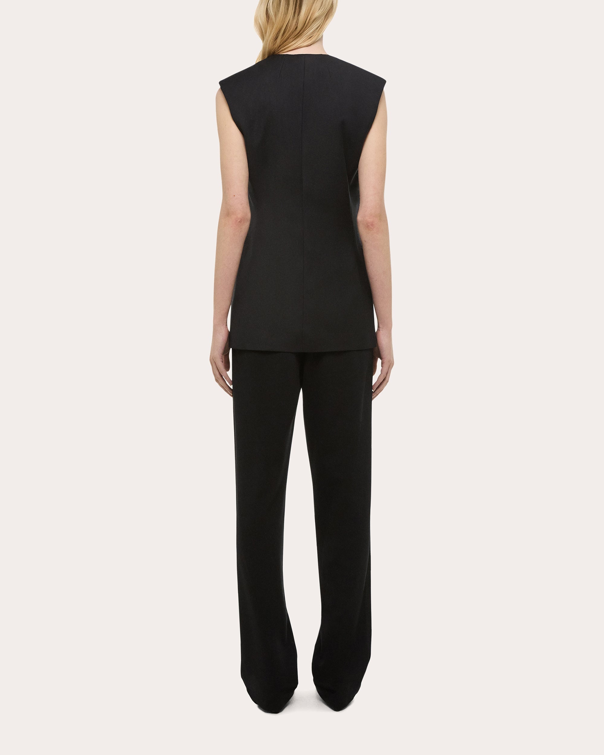 Zip Front Wool Vest - 2