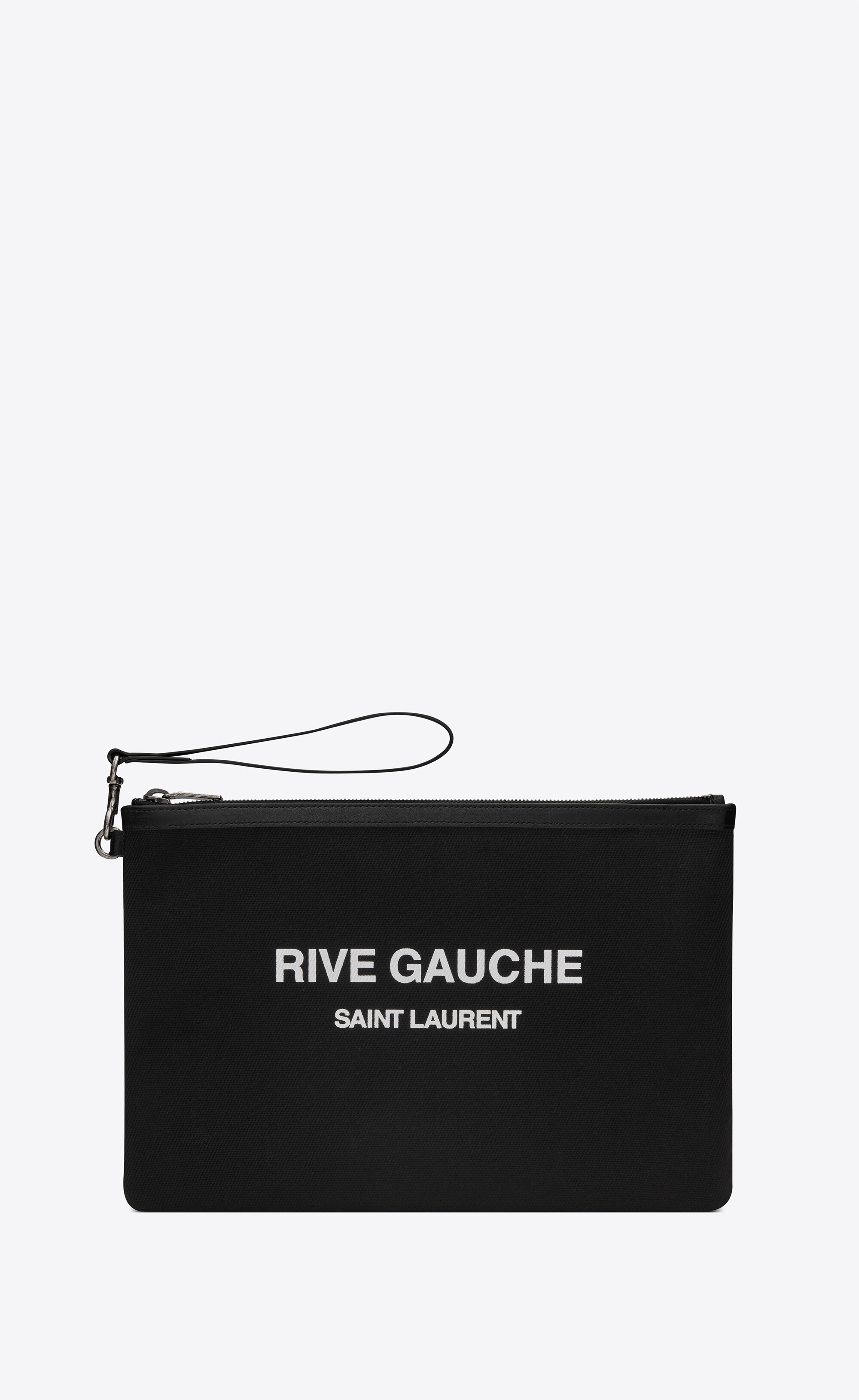 logo-print zipped pouch - 1