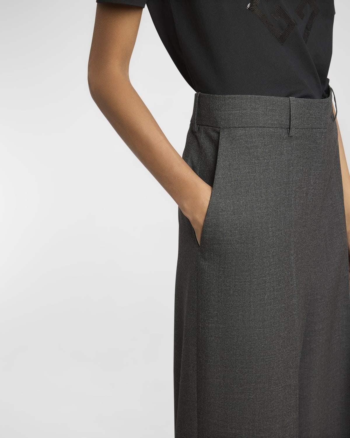 Tailored Straight-Leg Wool Trousers - 5