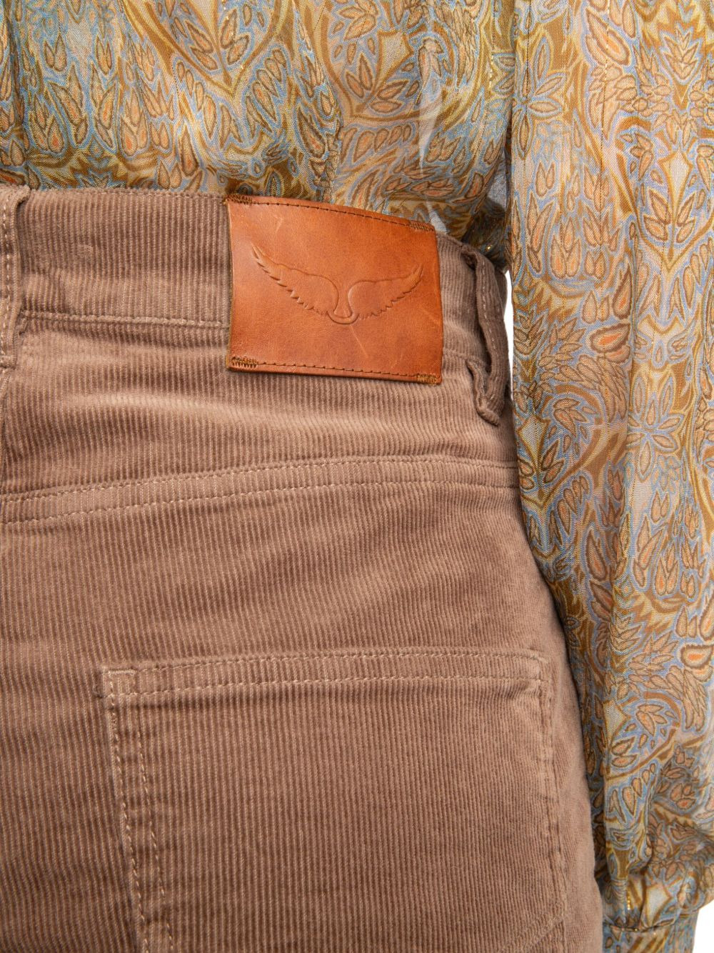 logo-patch wide-leg trousers - 5