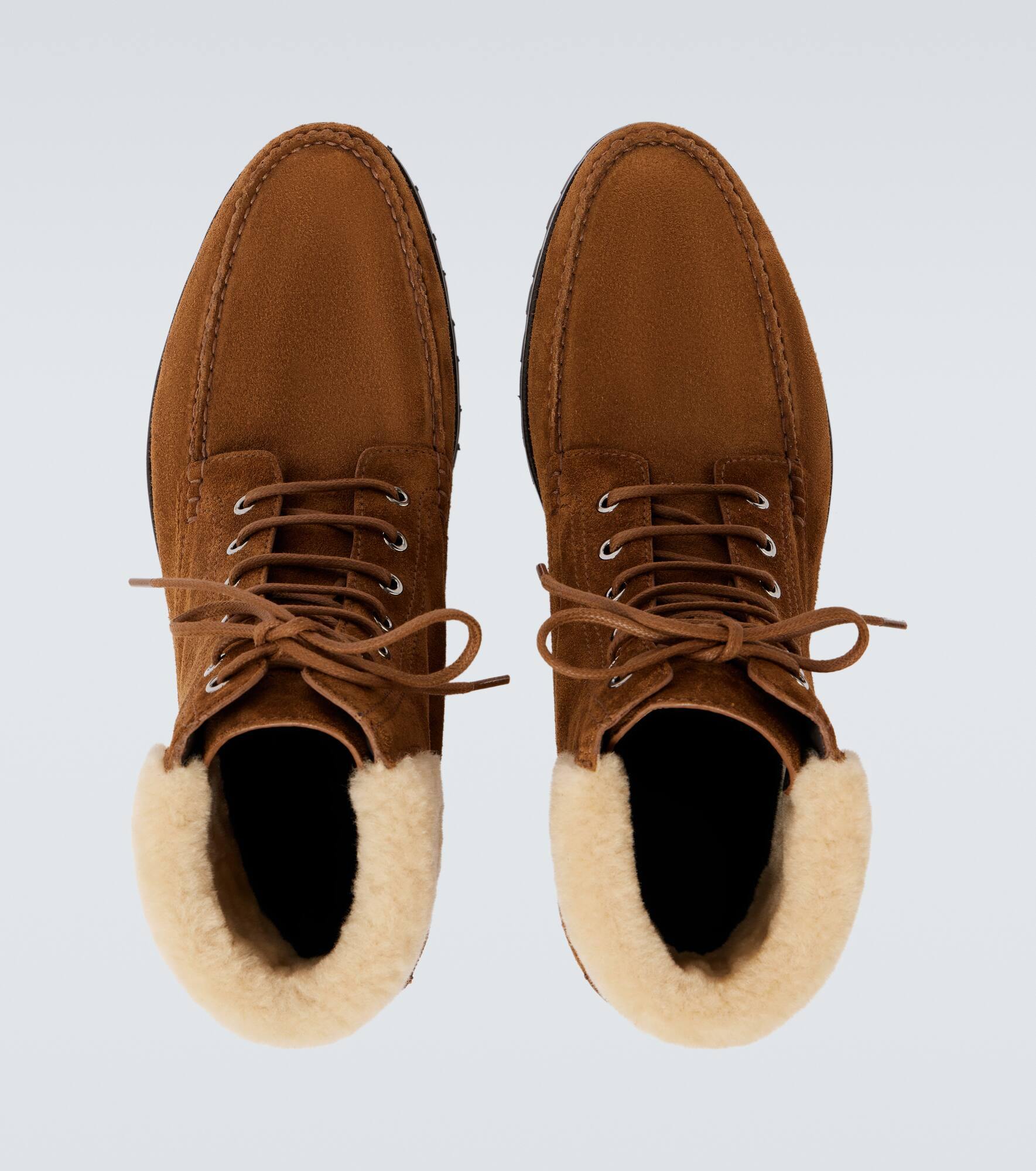 Sycamor shearling-trimmed suede boots - 4
