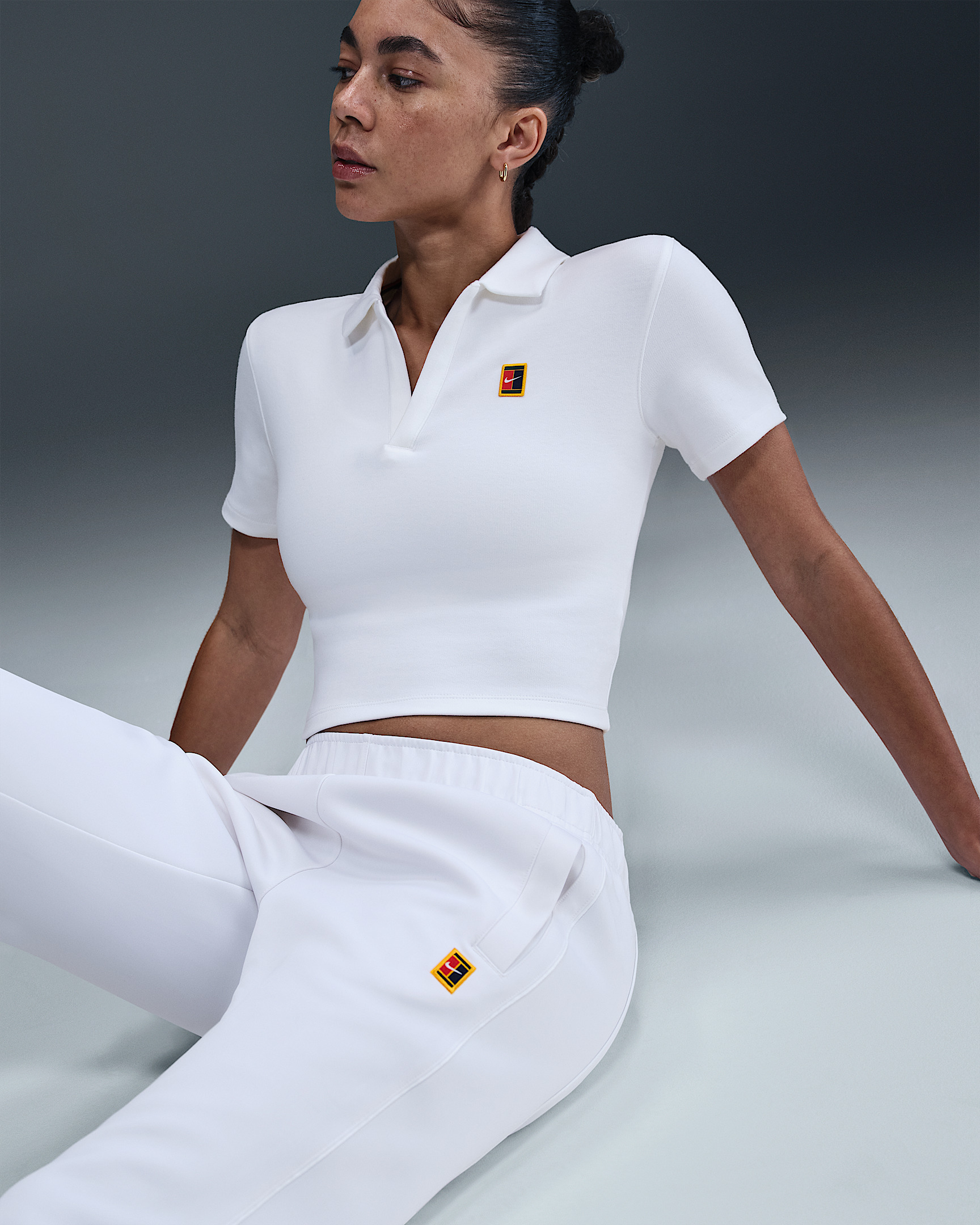 NikeCourt Heritage Women's Short-Sleeve Cropped Tennis Polo - 3